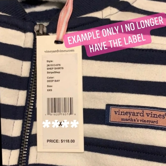 Vineyard Vines Striped Shep Bomber Jacket NWOT sma - Picture 10 of 10